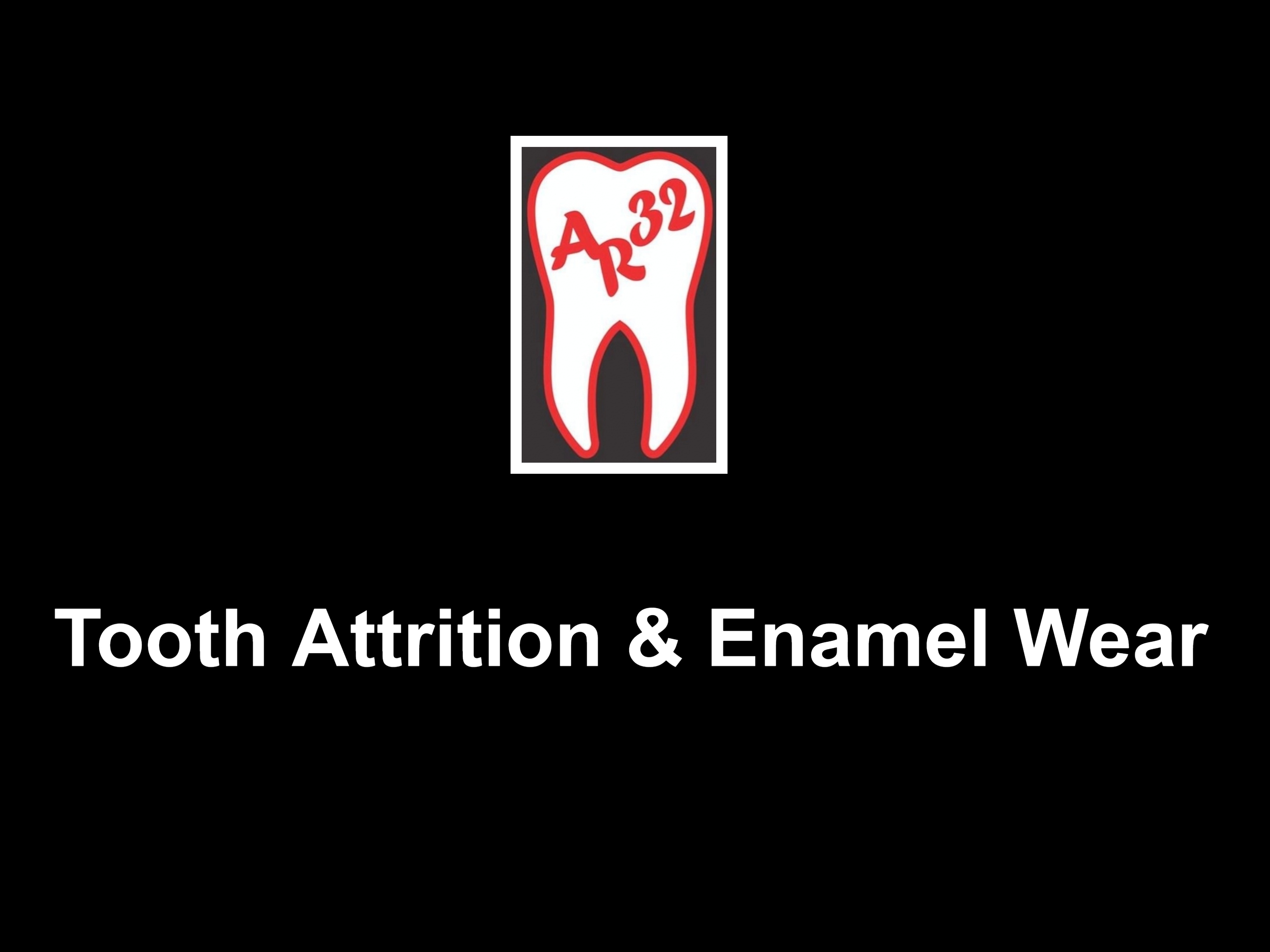 Tooth attrition flat worn enamel clinical representation