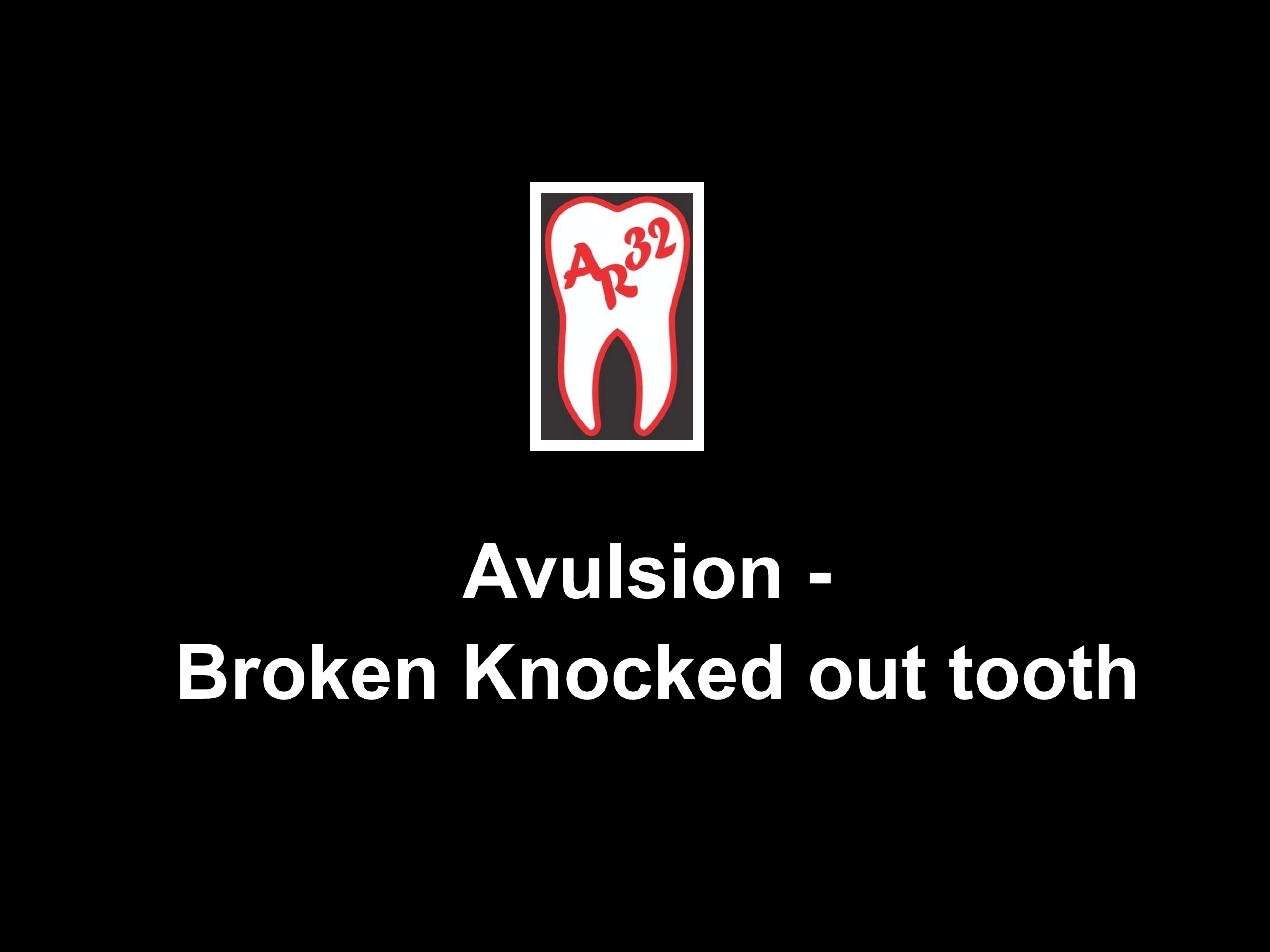 Broken knocked out tooth dental trauma avulsion emergency clinical representation